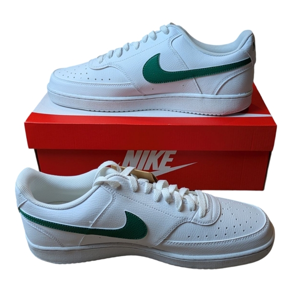 Nike Court Vision Lo NN White Green Men's Size 13 New In Box - Picture 1 of 16